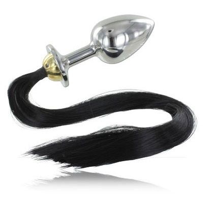 Stahlerner Buttplug mit Schwanz