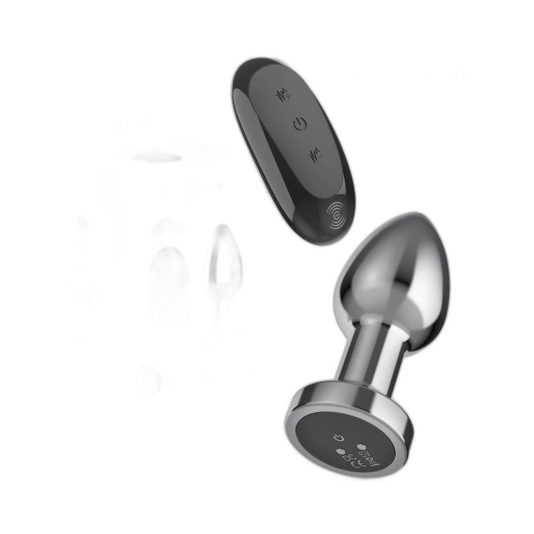 Analplug Metall 10 Modi mit Fernbedienung M