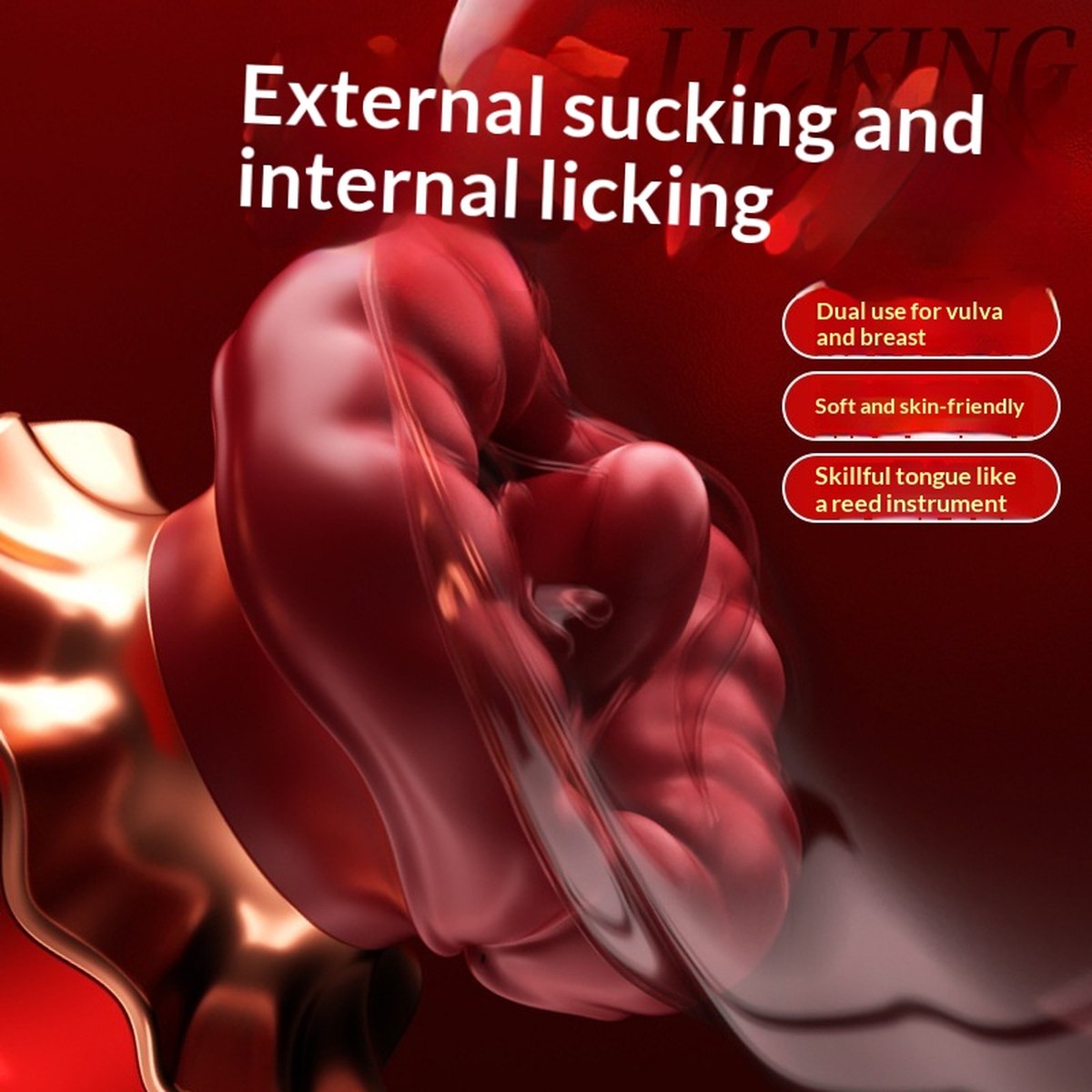 Oralsex-Stimulator mit Saugen & Lecken
