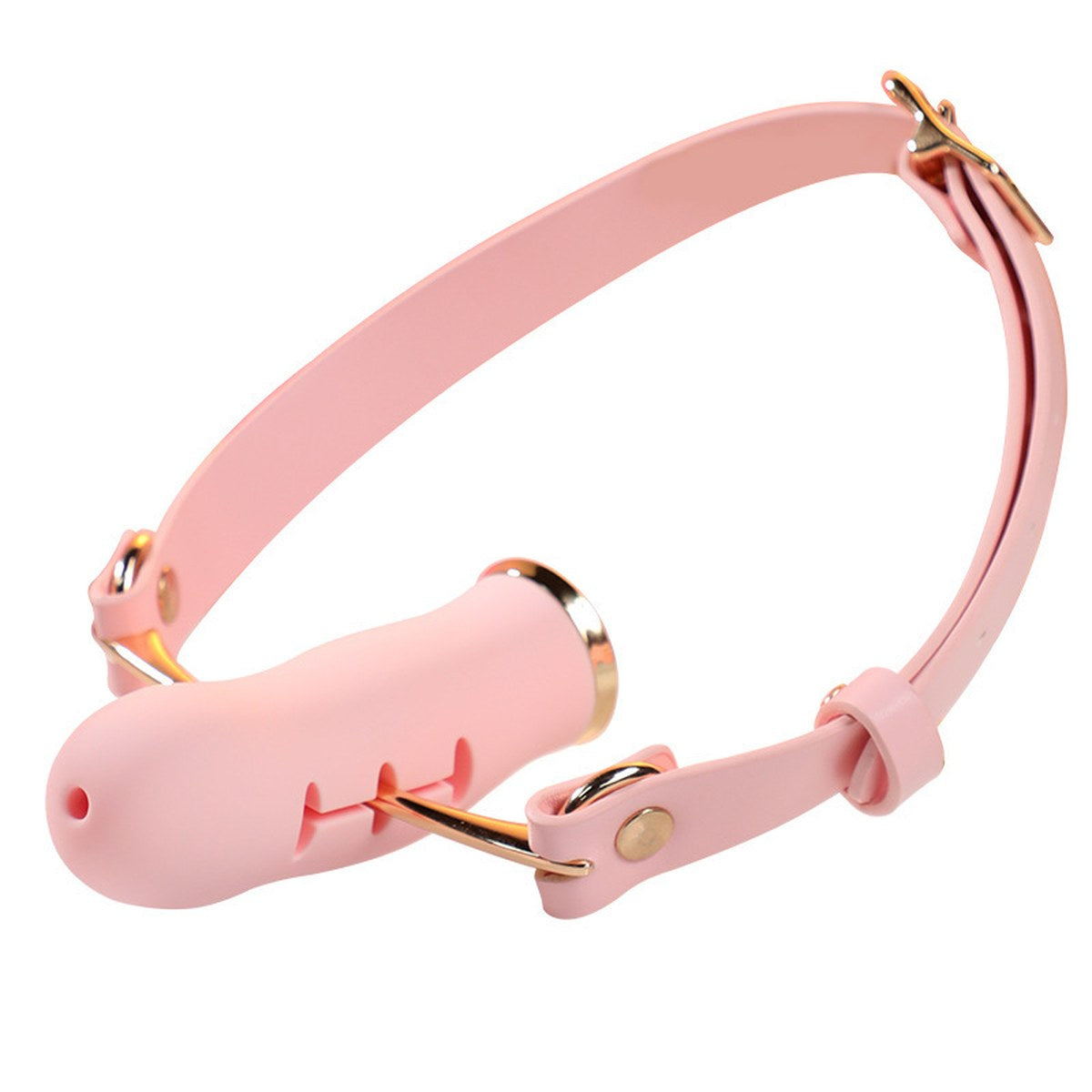 Mundknebel mit Zungenring – BDSM Gag in Pink