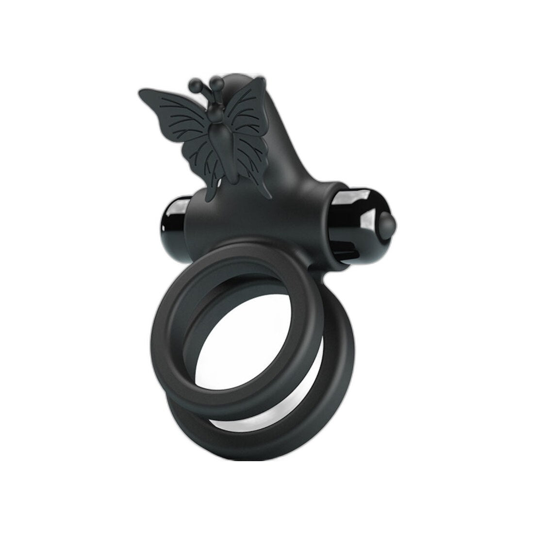 Doppel-Vibrator-Ring mit schwarzem Stimulator