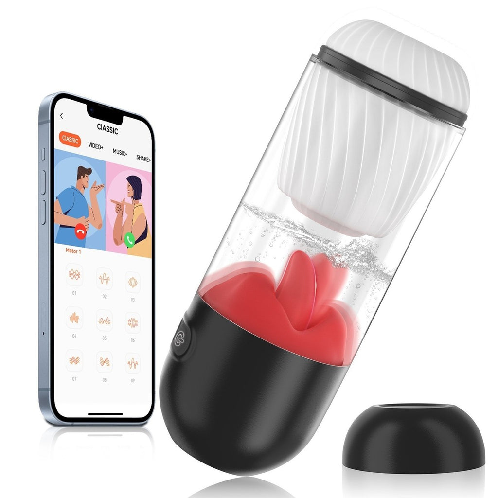 Masturbator mit Zungenreiz, Rotation & Vibration