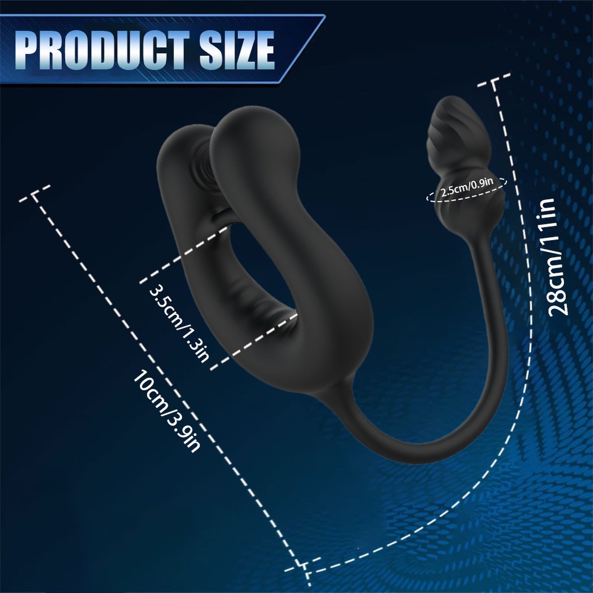 3-in-1 Männer-Stimulator mit Vibrationsring & Silikon