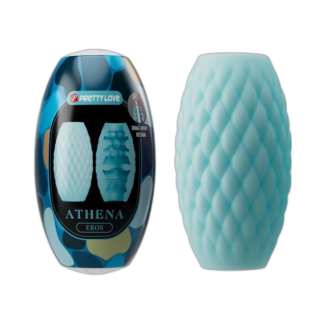 Athena Eros Silikon-Masturbator Himmelblau