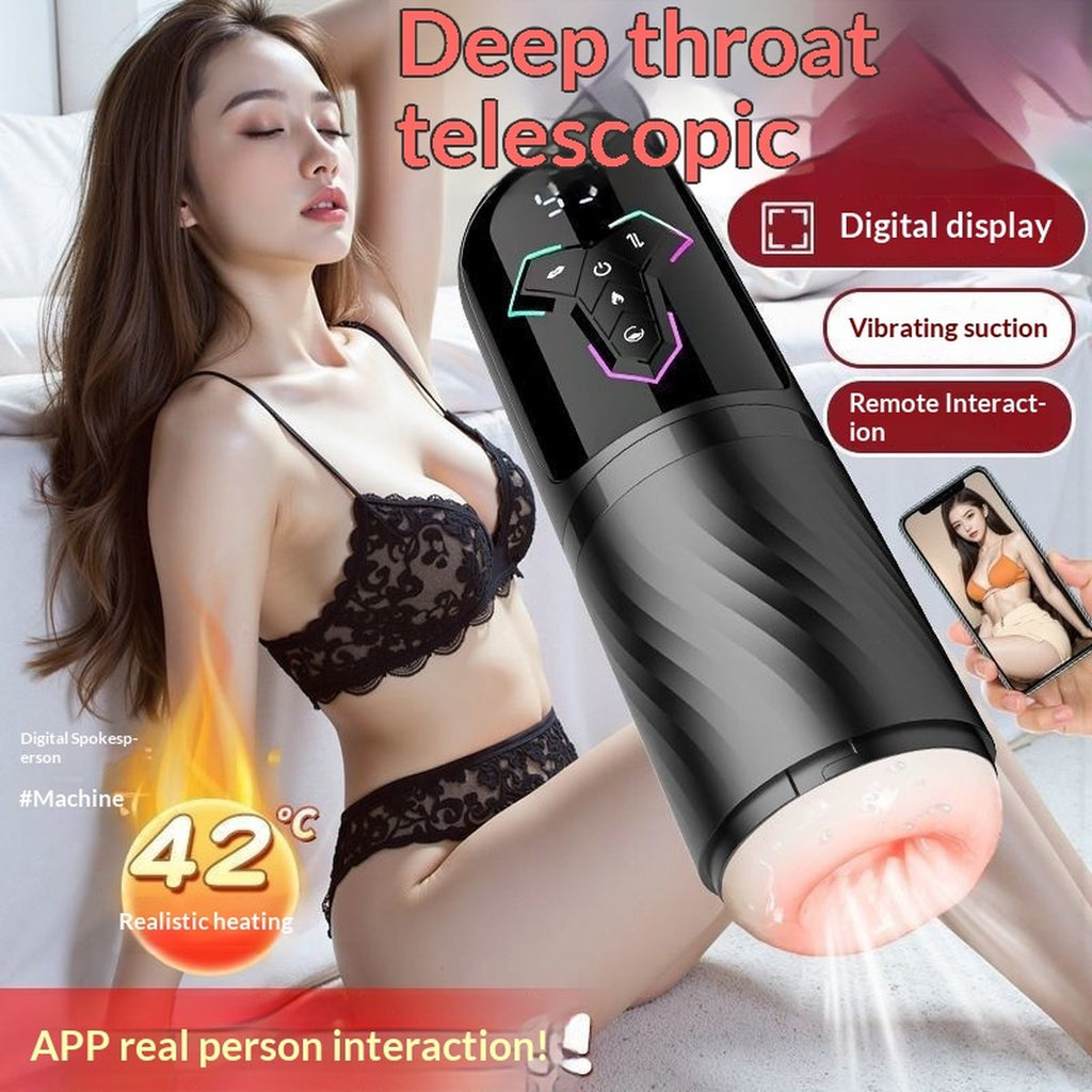 Automatischer Masturbator mit Saugen, Vibration & App