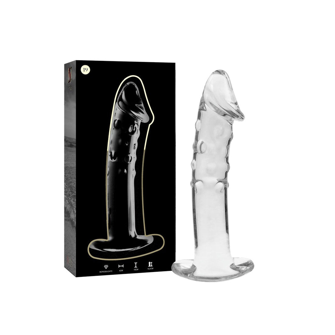 Kristall Dildo transparent 18,5 cm