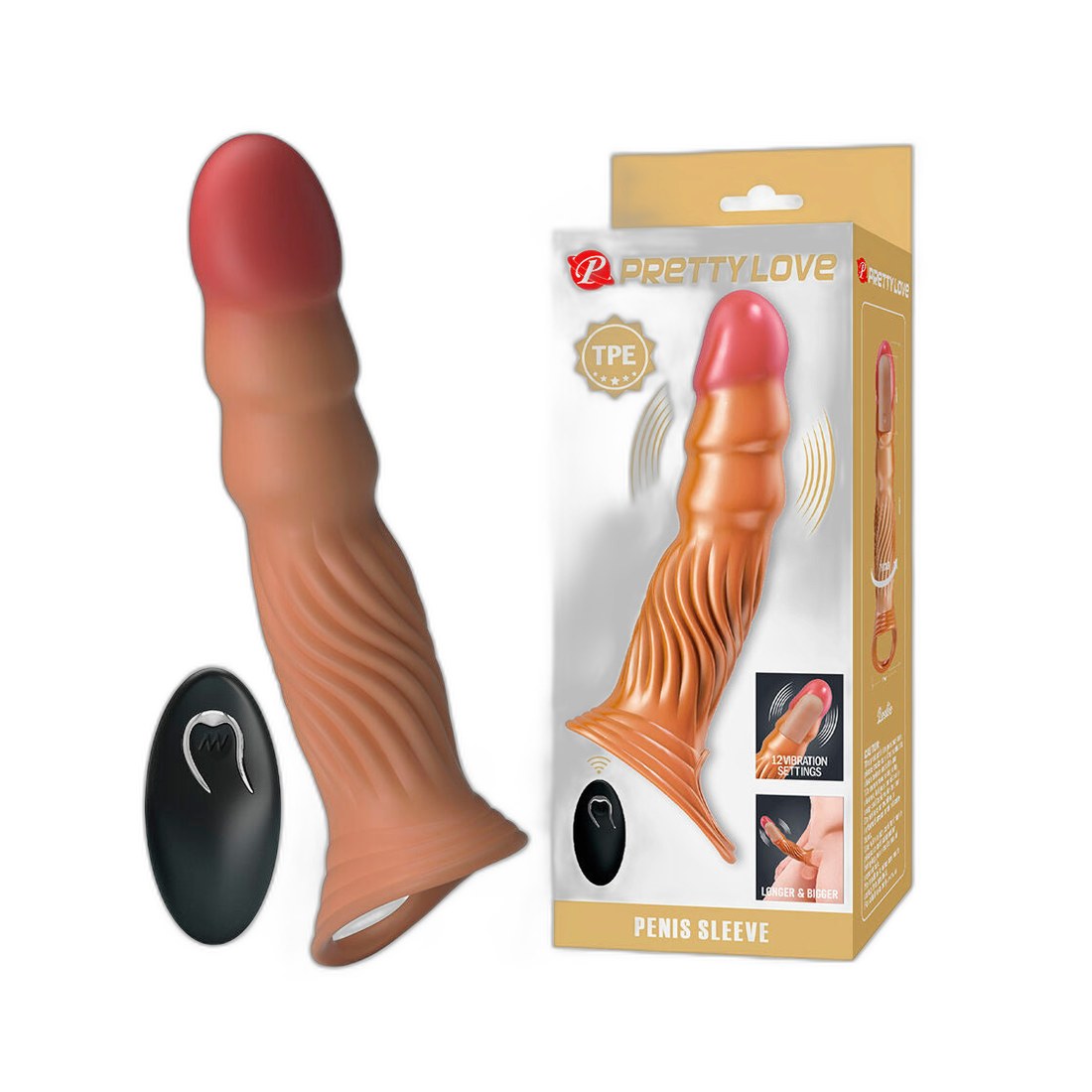 Pleasure Sleeve - Strukturierte Freude mit Fernsteuerung