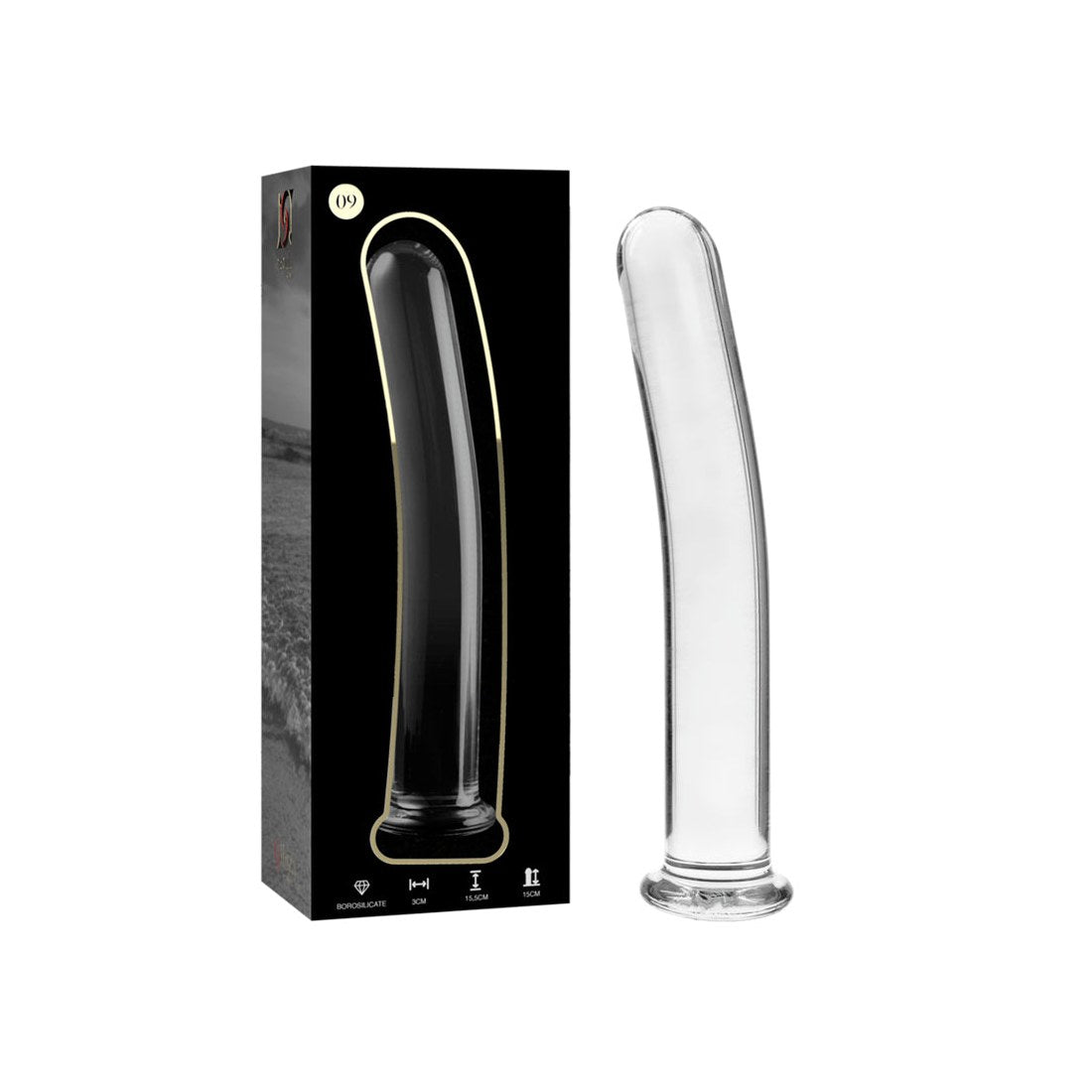 Kristall Dildo transparent 15,5 cm