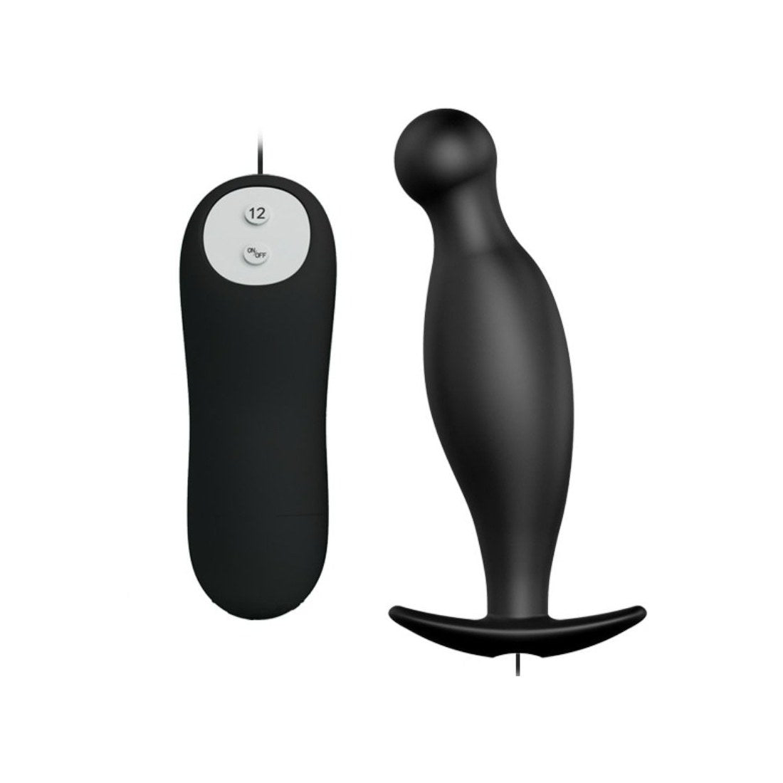 Analplug aus Silikon mit 12 Vibrationsmodi