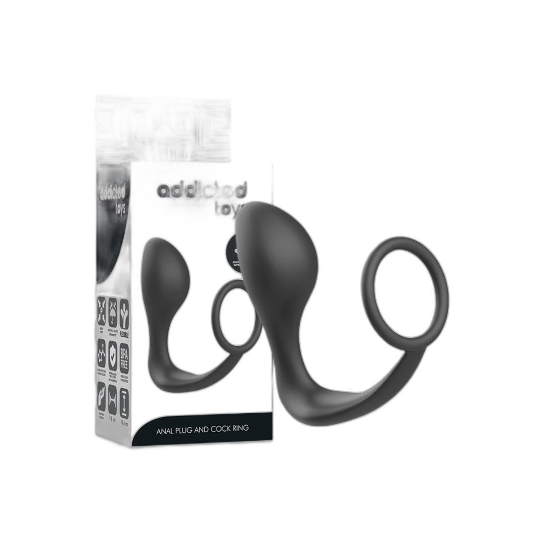 Anal Plug mit schwarzem Silikon-Ring