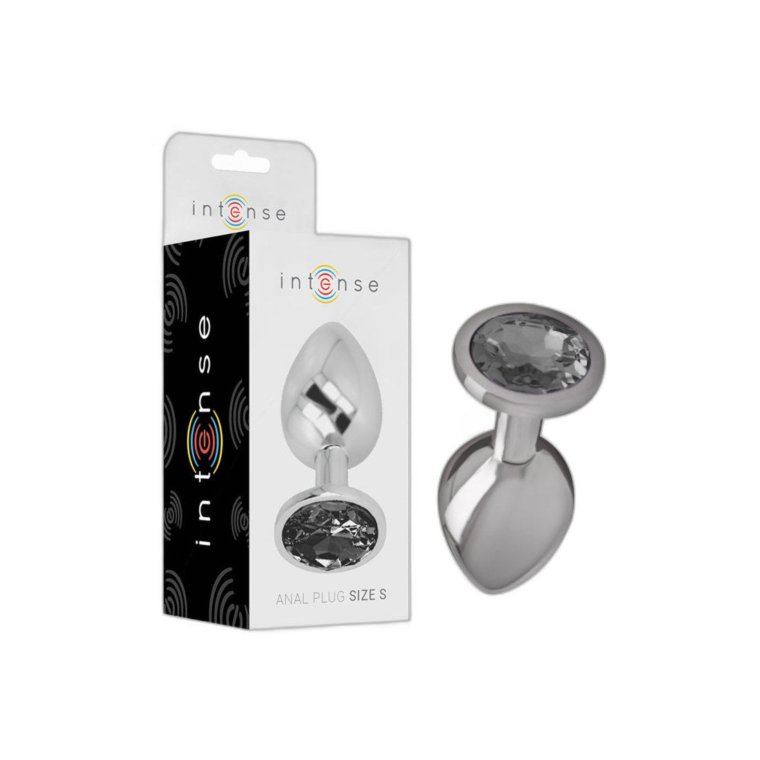 Analplug Aluminium mit Kristall S