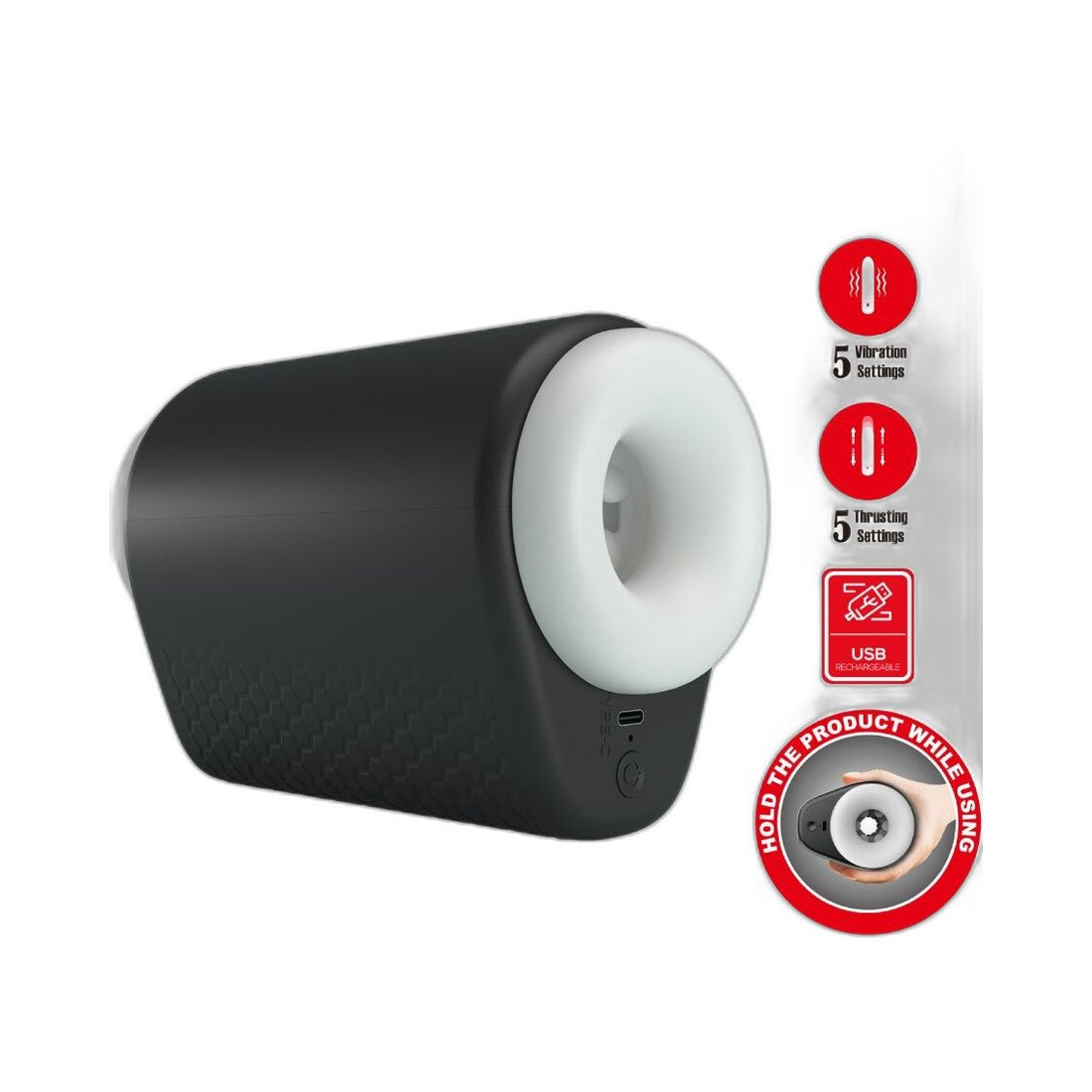 Masturbator mit Vibration - 5 Modi