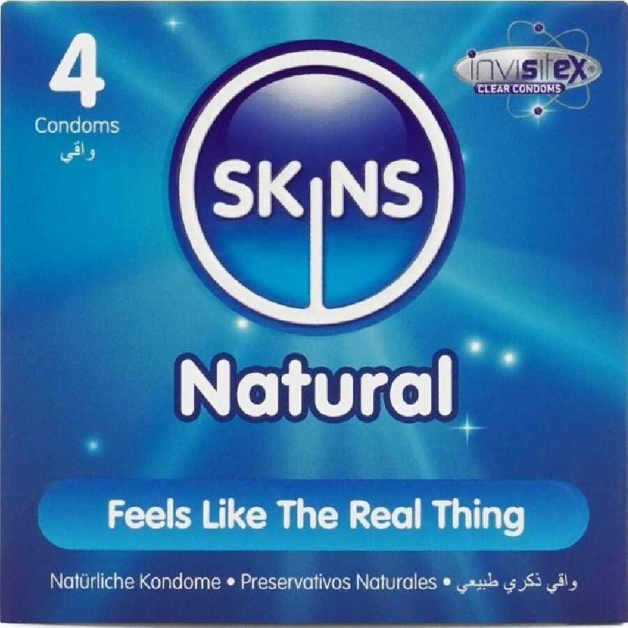 SKINS Natural Premium Kondome – 4er Pack