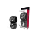 Schwarze Leder-Handfesseln Premium