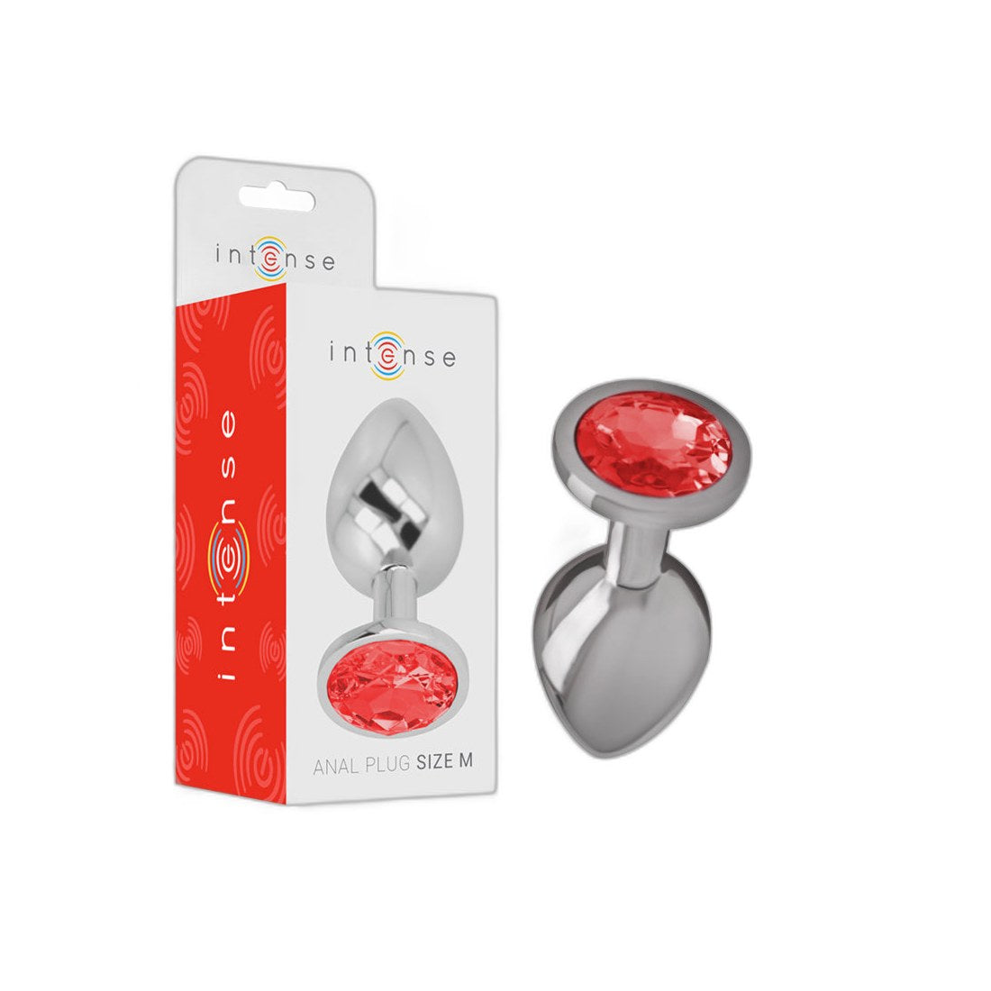 Metall-Analplug mit Kristall Größe M