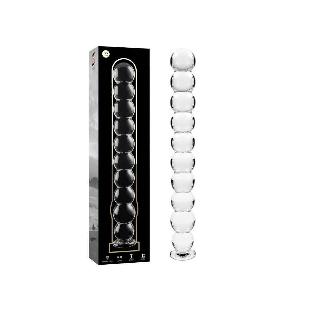 Kristall Dildo transparent 21,5 cm