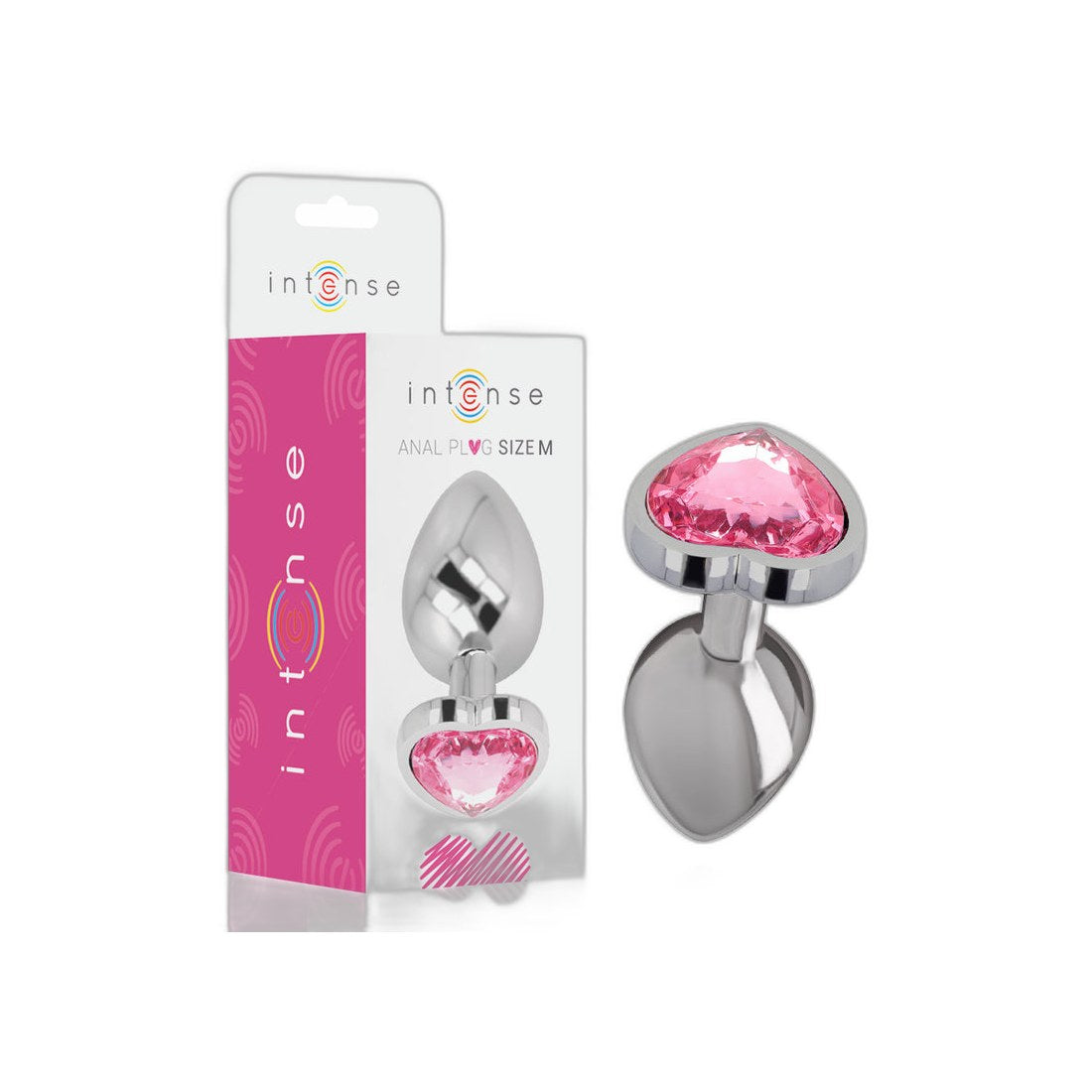 Eleganter Analplug mit Herzmotiv Rosa M