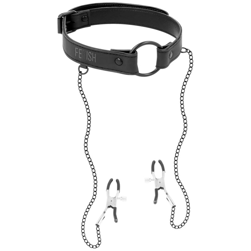 Ring mit integrierten Brustwarzen-Clamps
