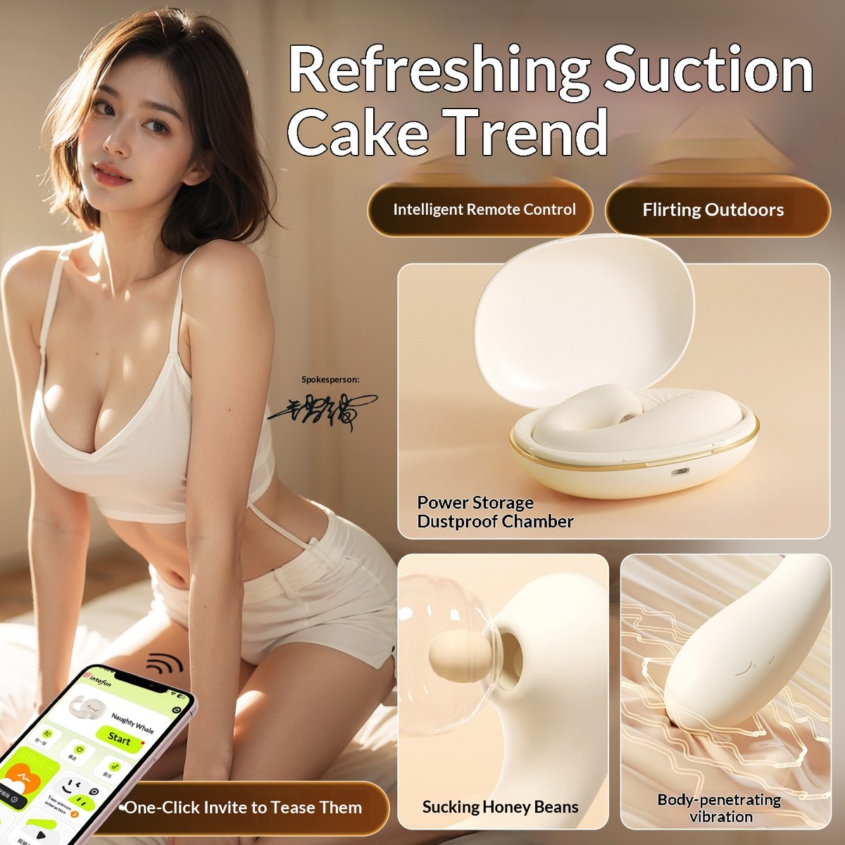 Wearable Vibrationsei mit Saugfunktion & Vibration