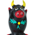 Handbemalte Novelty Kondome Stier Schwarz