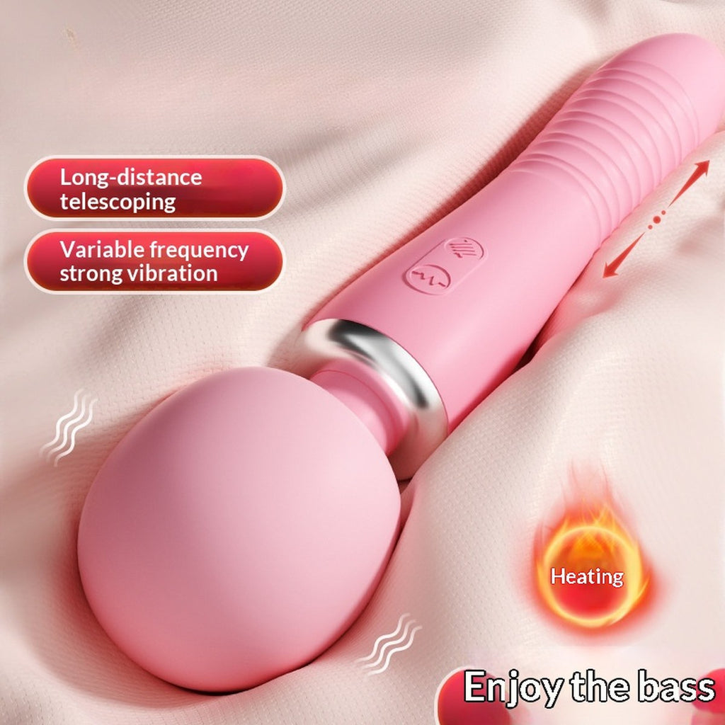 Vibrator mit großem Kopf & ausfahrbarem Schwanzanhang