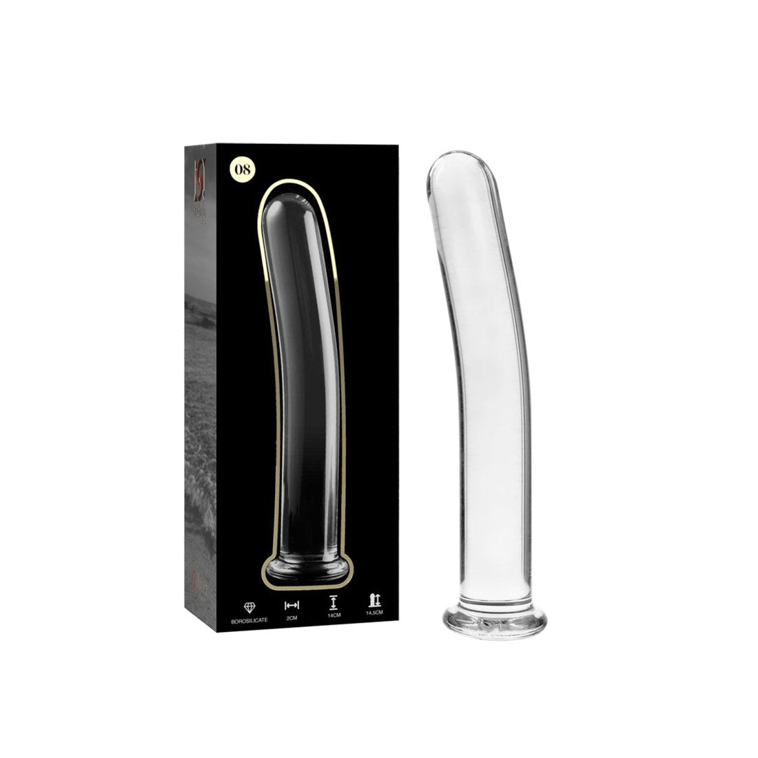 Modelo 8 Kristall-Dildo 14,5 cm transparent
