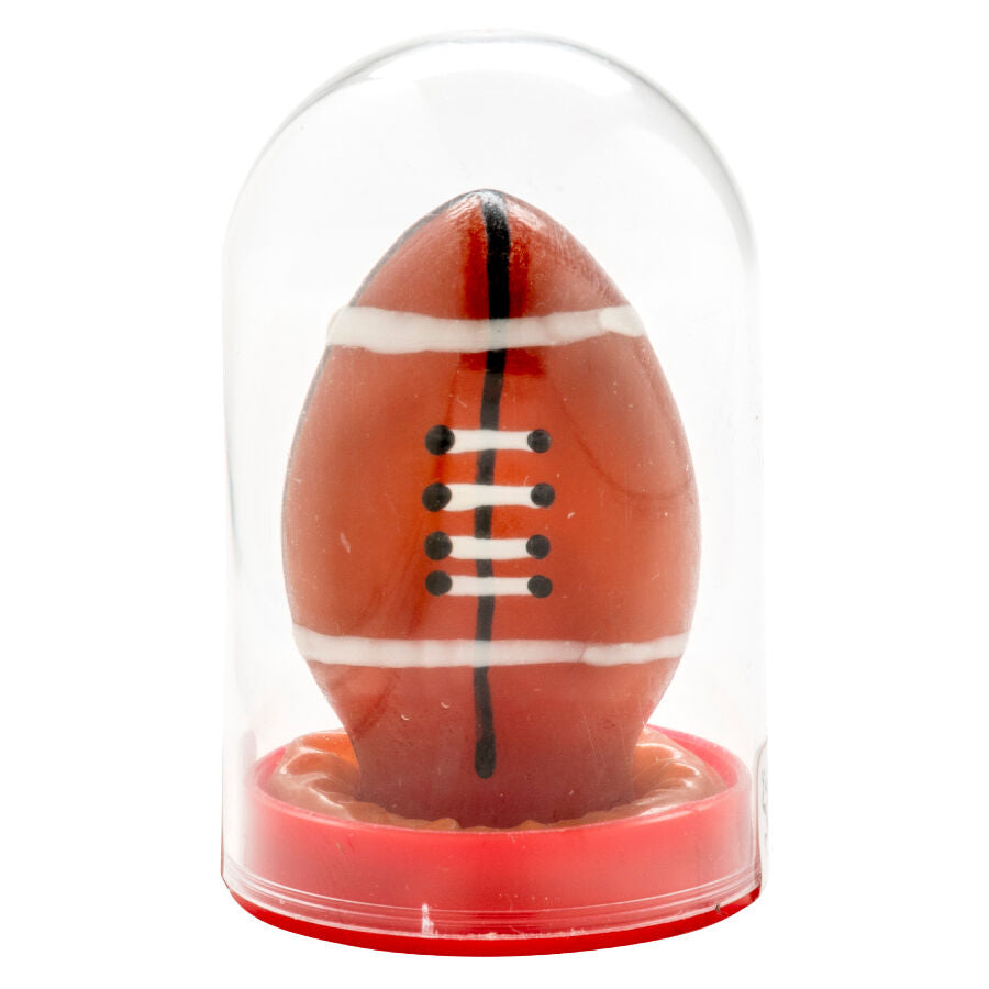 Handbemalte Kondome – Rugbyball