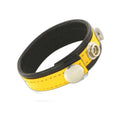 Leder-Strap Penisring Schwarz-Gelb