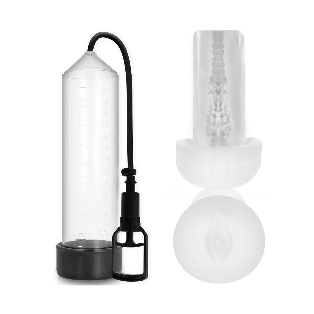 Transparenter Masturbator mit realistischer Textur