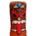 Handbemalte Kondome im Tiki-Totem-Design