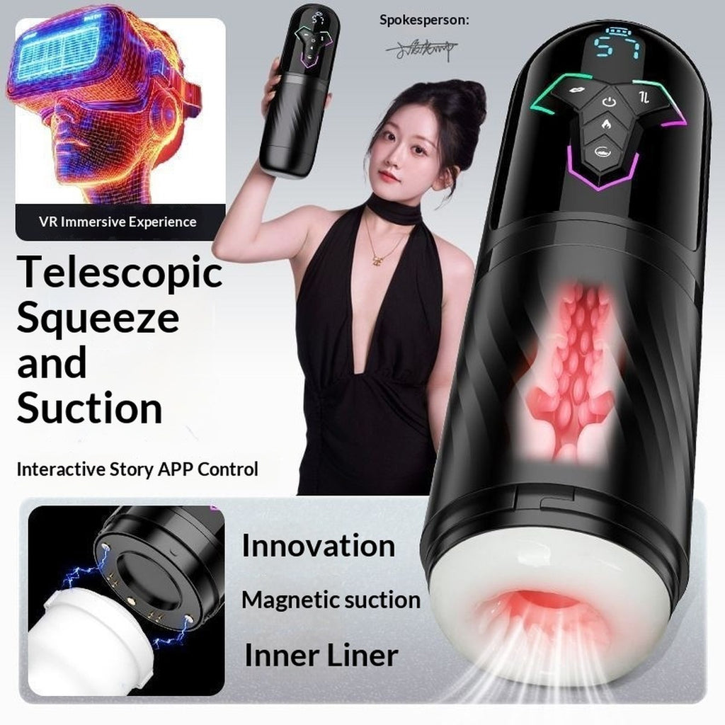 Automatischer Masturbator mit Saugen, Vibration & App