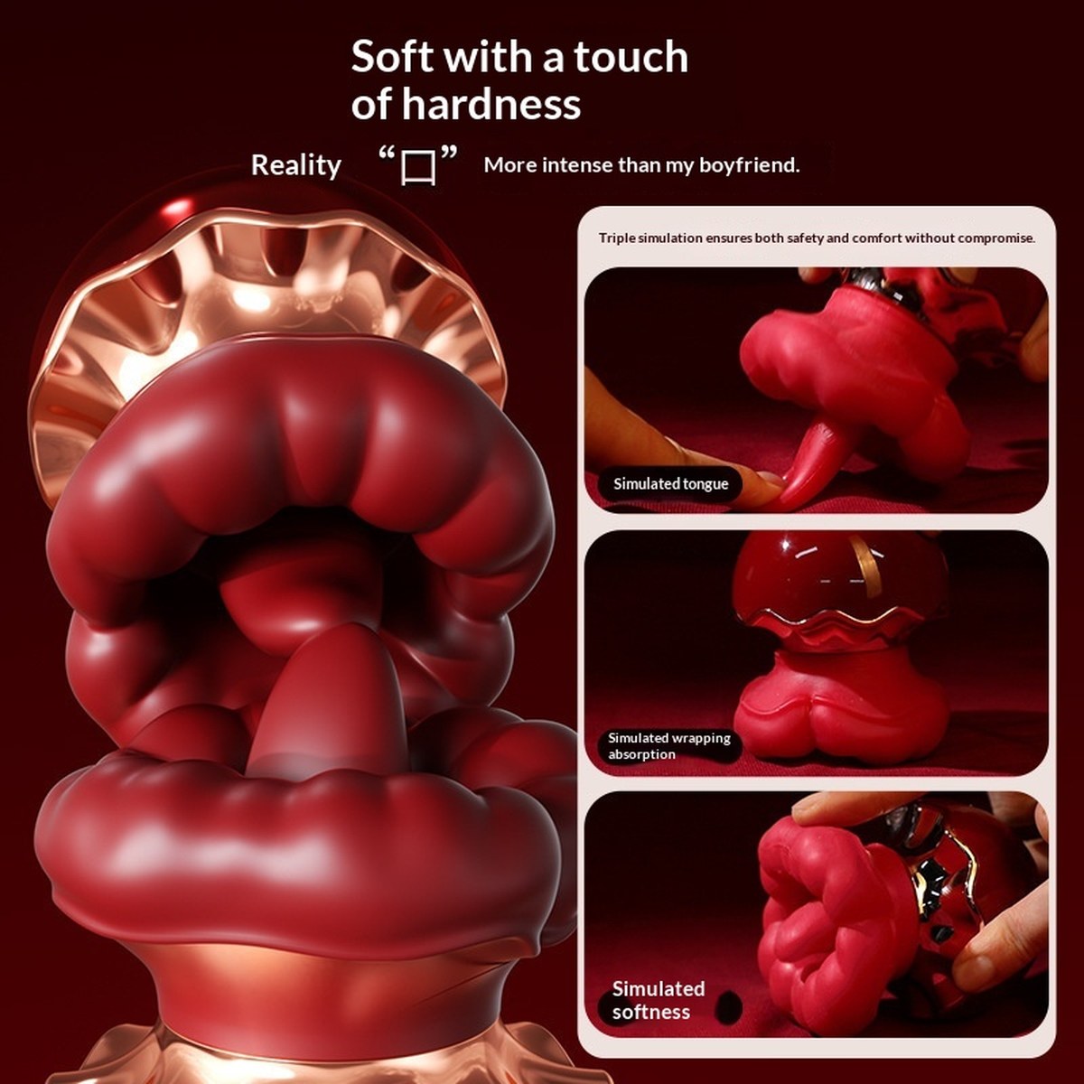 Oralsex-Stimulator mit Saugen & Lecken