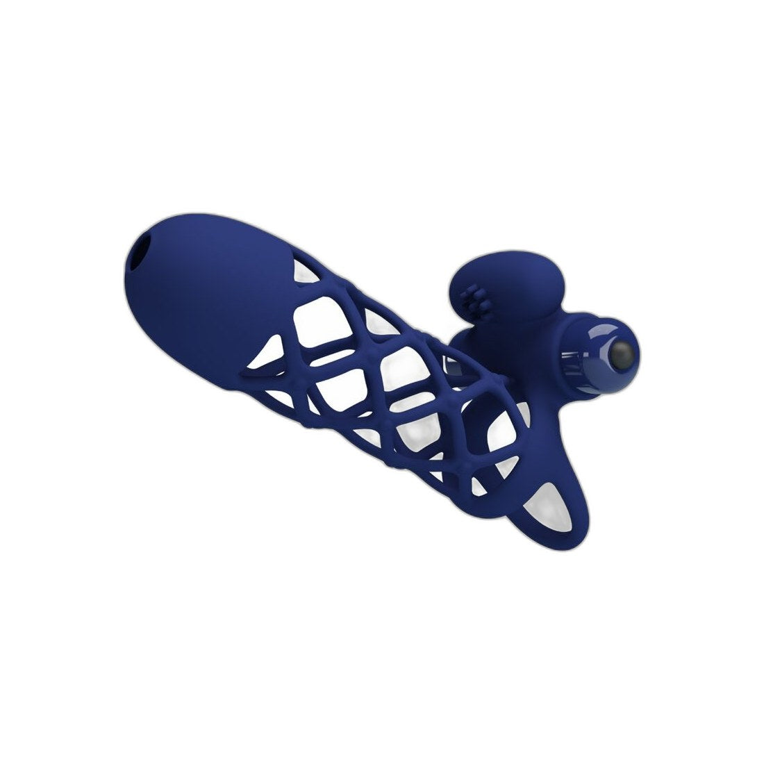 Vibrator-Ring aus Silikon - Blau