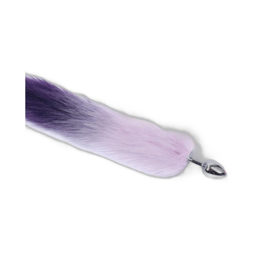 Fuchsschwanz-Analplug mit buntem Kunstfell-Schweif