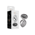 Anal Plug Metall mit Glaselement