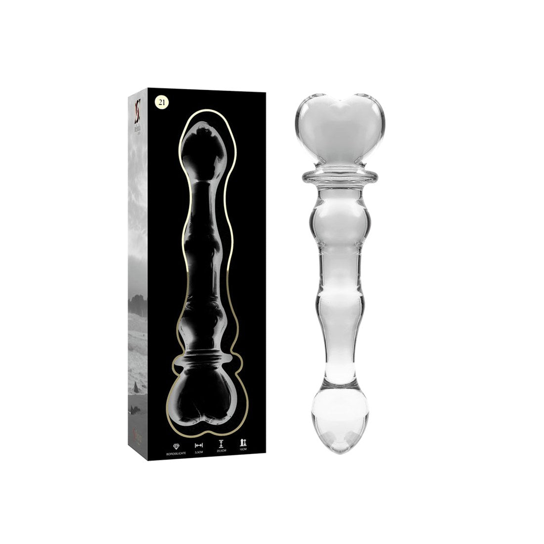 Kristall-Dildo Transparente Eleganz 20,5 cm