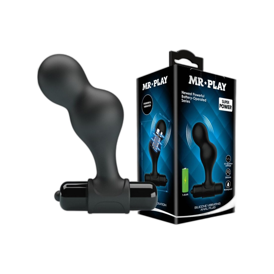 Vibro-Analplug aus Silikon