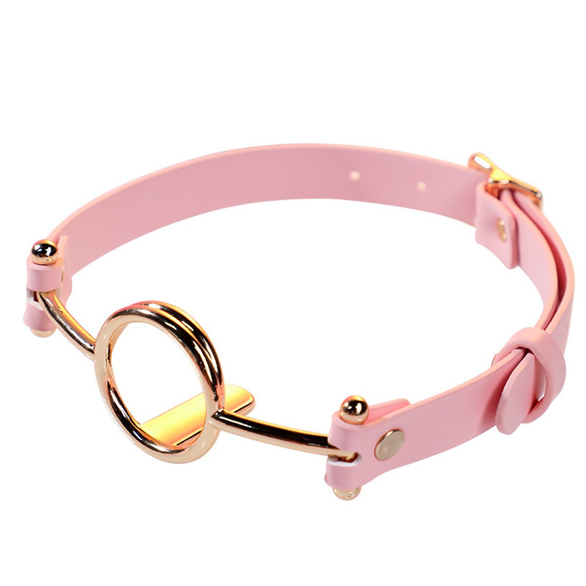 Mundknebel mit Zungenring – BDSM Gag in Pink