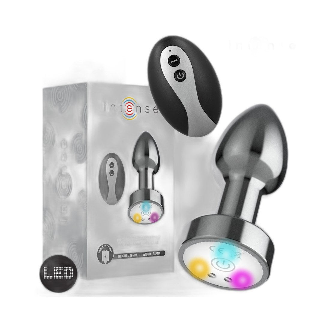 LED Analplug – Metall Größe M mit Fernbedienung