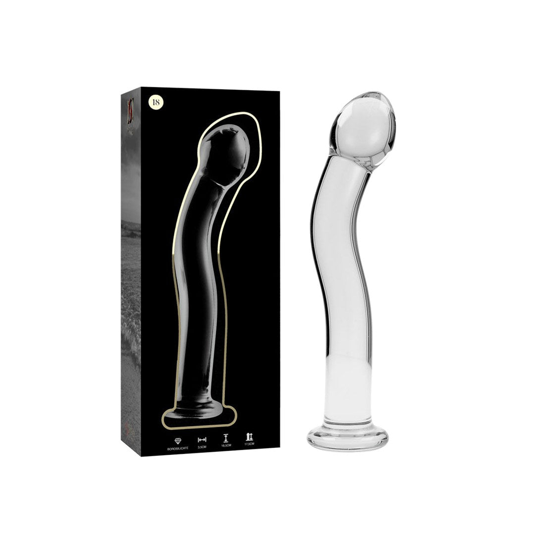 Kristall Dildo transparent Größe 1