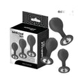 Analplug Set 3-teilig mit Kristalldekor